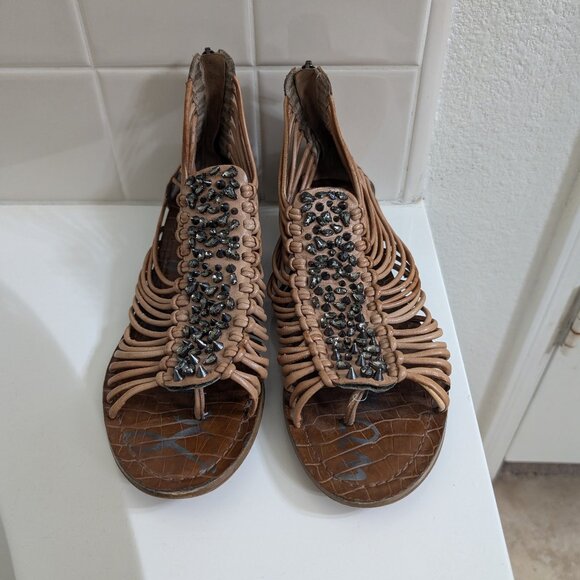 Sam Edelman Dahlia Embellished Gladiator Sandals - Size 8M - Picture 1 of 11